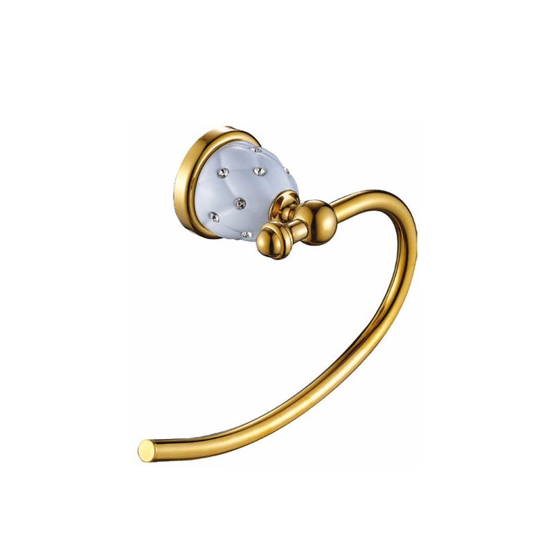 PILAT Gold White Semi Circle Towel Ring SP32004