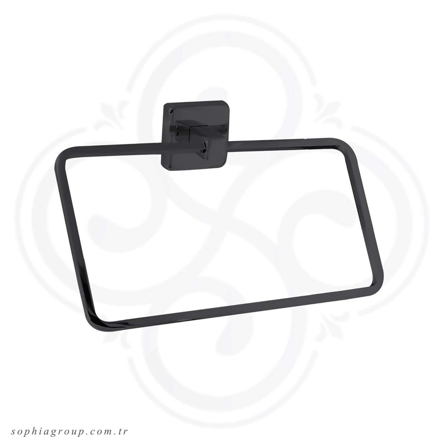 BOSRA Towel Ring Holder Matt Black SP32006