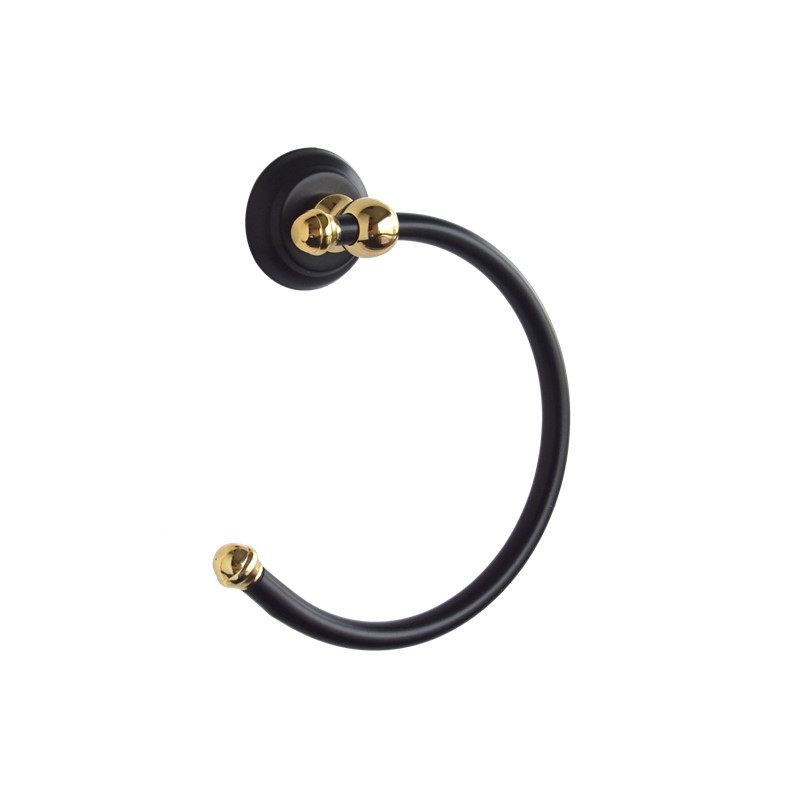 RONDA Antique Black Gold Semi Circle Towel Ring SP32008