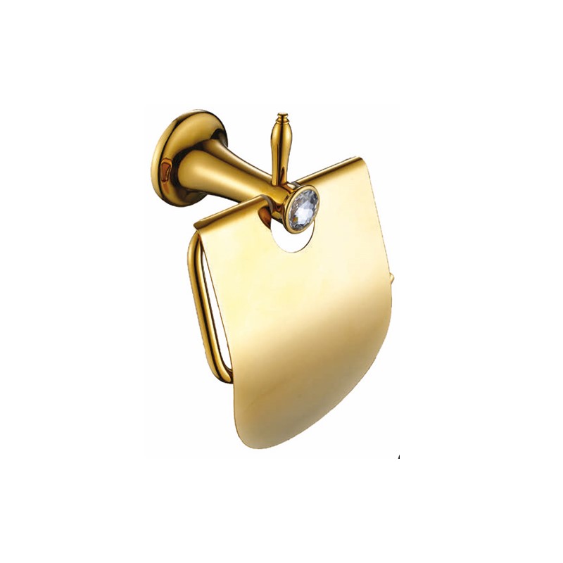 PILAT  Porte-papier Toilette avec couvercle Or SP33002