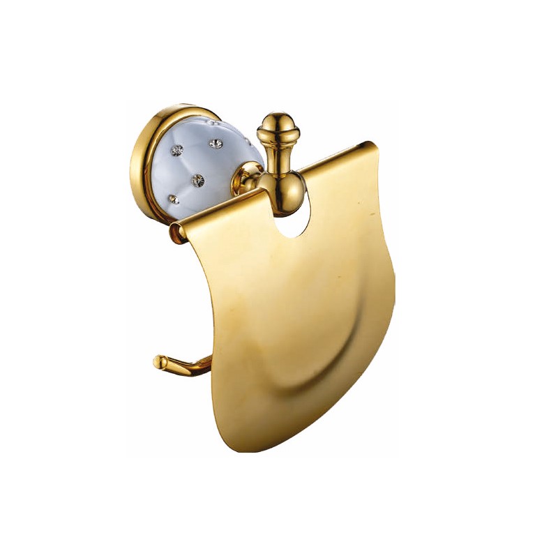PILAT ULTRA Porte-papier Toilette avec couvercle Blank Or SP33004