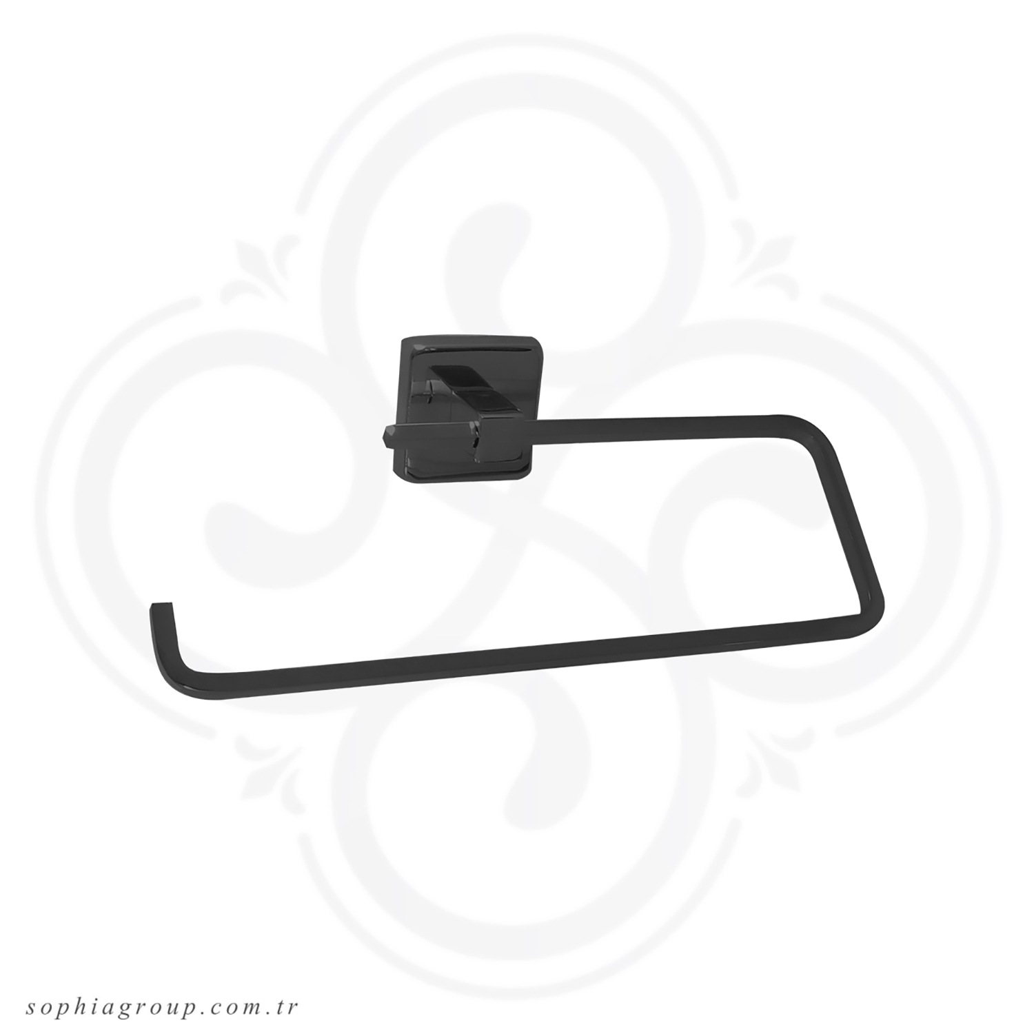 BOSRA Black Toilet Paper Holder Square SP33007
