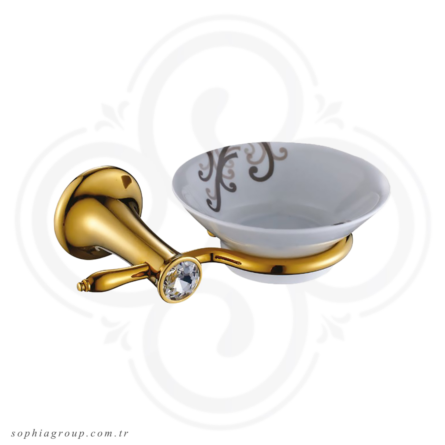 PILAT Gold White Wall Mounted Soap Dish Holder SP35002