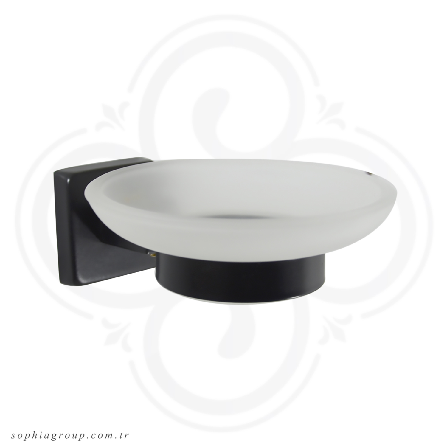 BOSRA Black Wall Mounted Soap Dish Holder SP35004