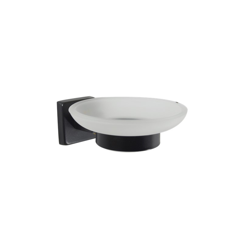 BOSRA Black Porte Savon Mural en Verre Noir SP35004