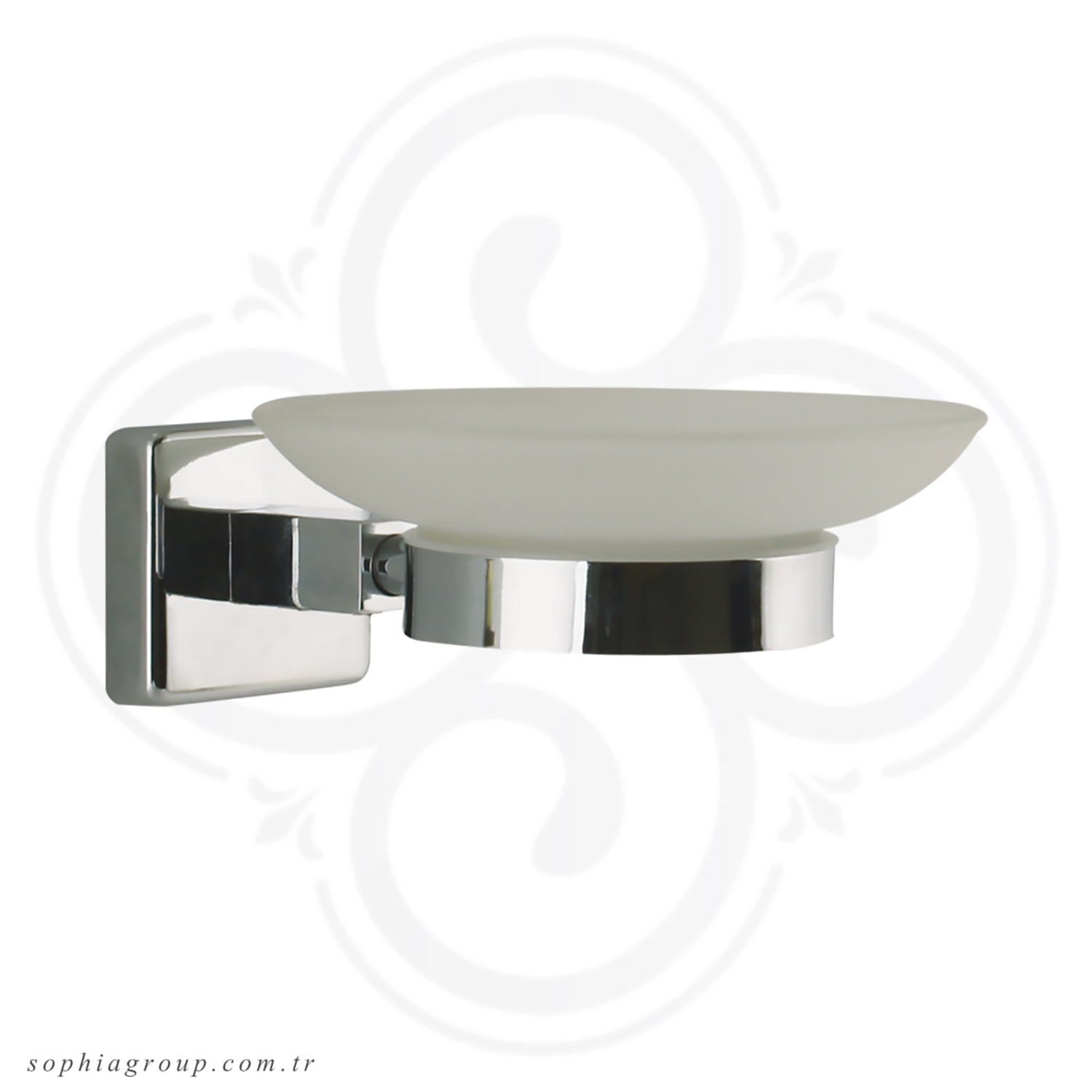 BOSRA Wall Mounted Soap Dish Holder Chrome SP35008