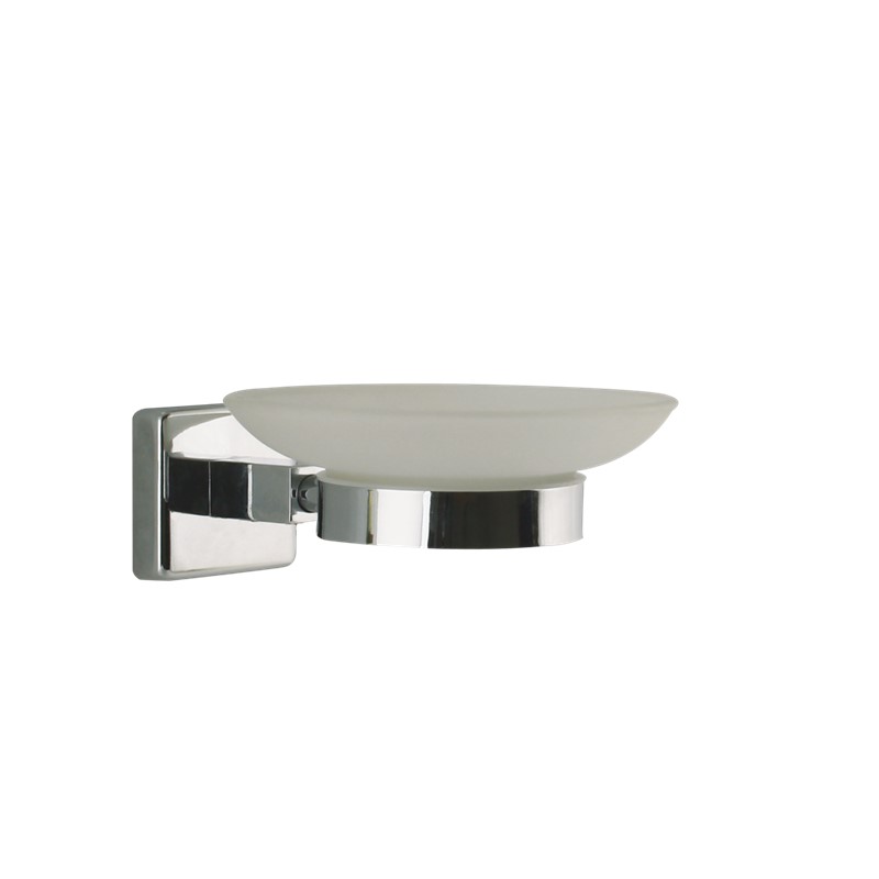 BOSRA Porte Savon Mural en Verre Chromé SP35008
