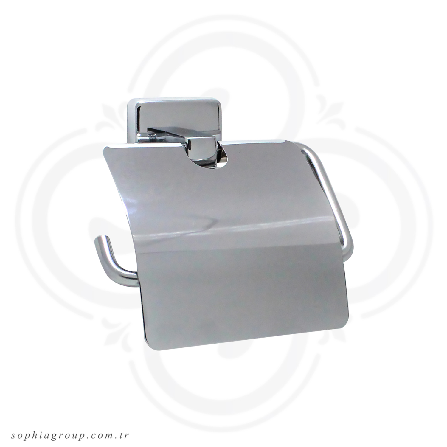 BOSRA Chrome Toilet Roll Holder with Cover SP35014