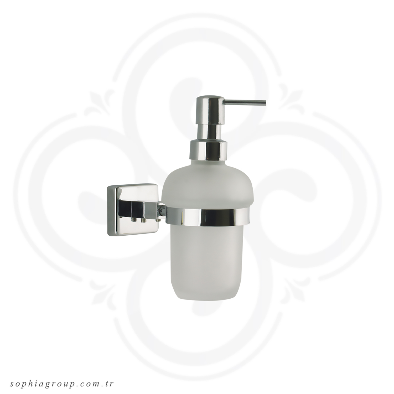 BOSRA Chrome Wall Mounted Liquid Soap Dispenser Chrome