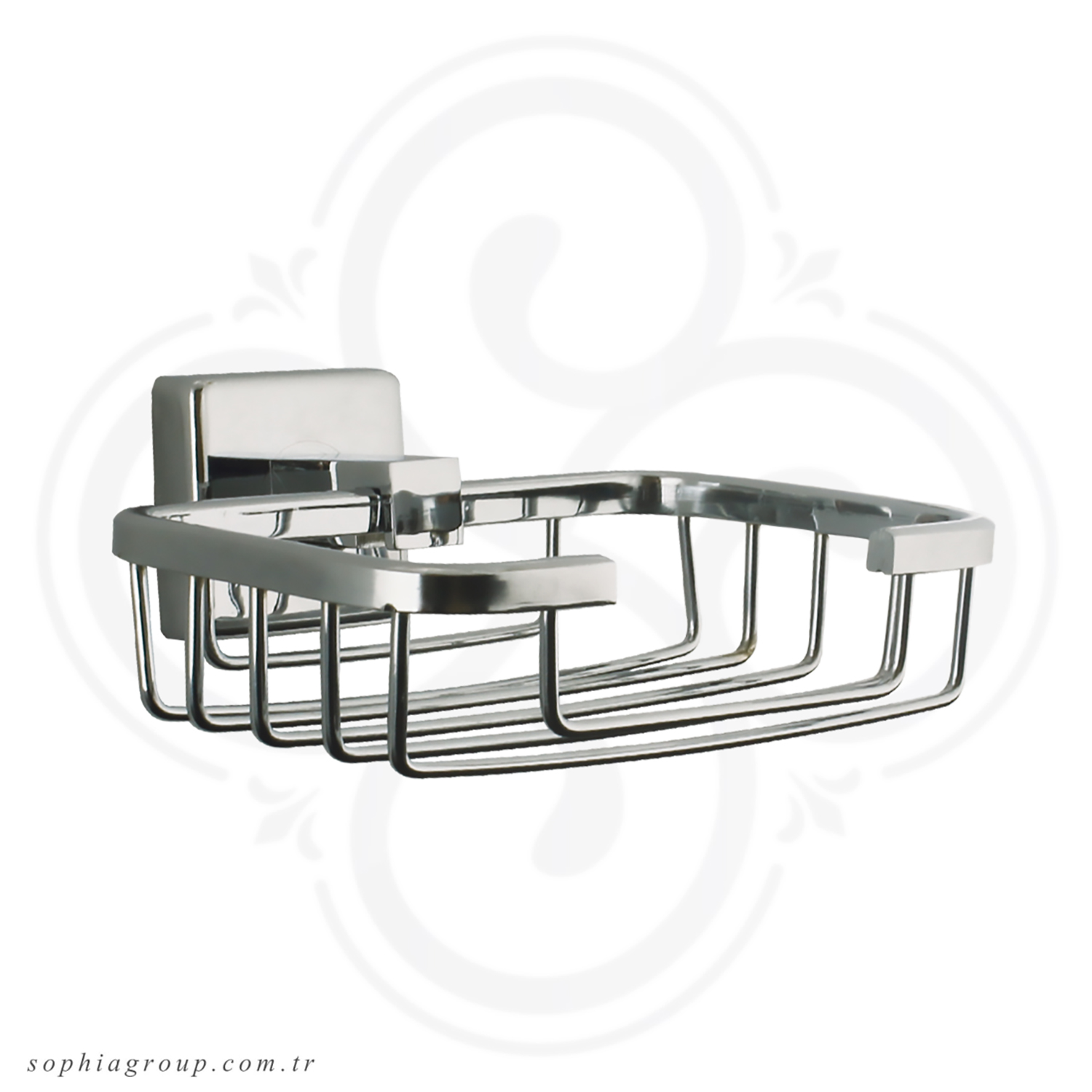 BOSRA Chrome Wall Mounted Wire Soap Dish Holder SP35018
