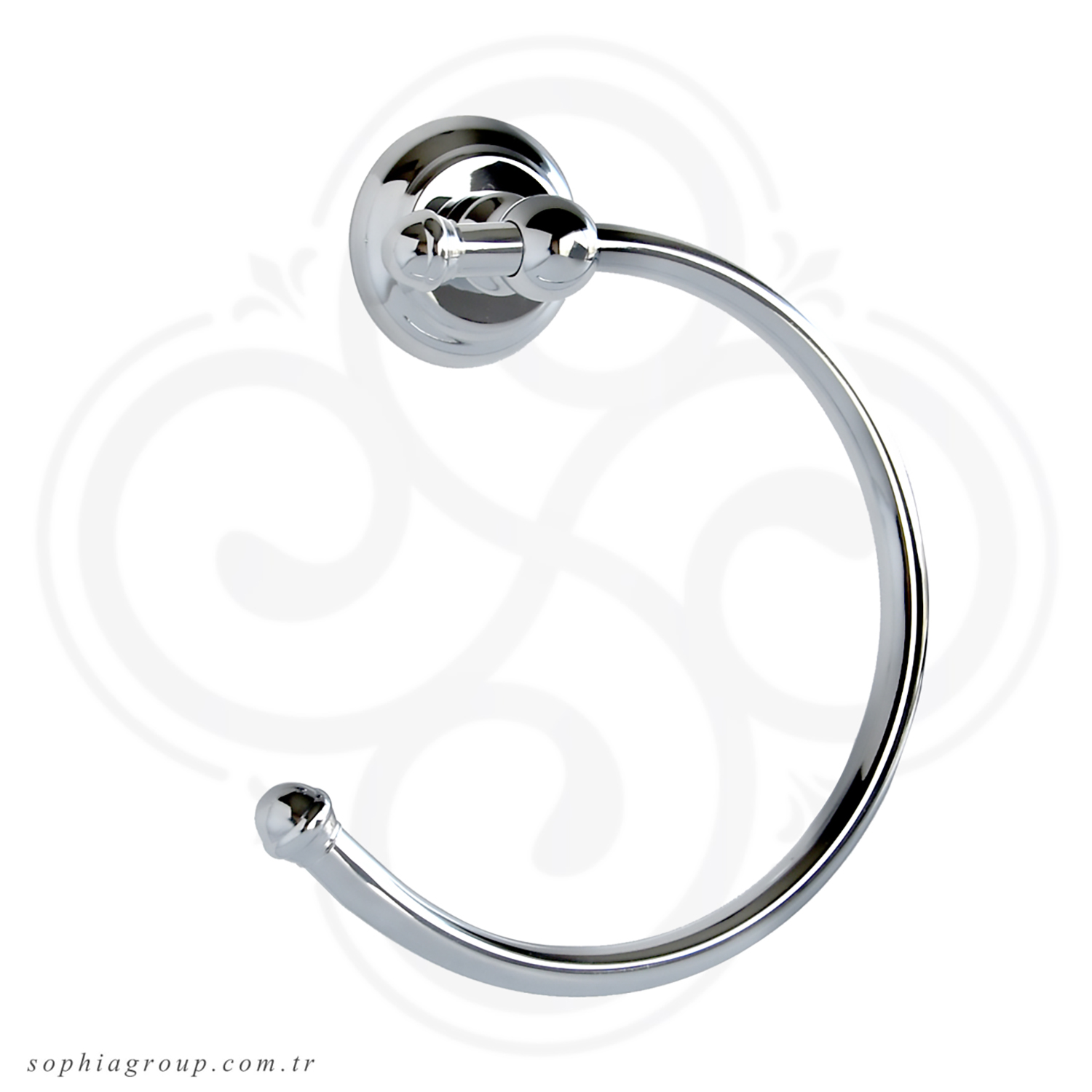 MILAN Chrome Semi Circle Towel Ring SP35036