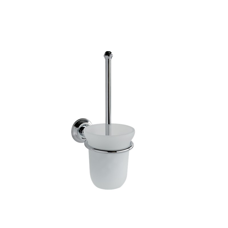 MILAN Chrome Wall Mounted Toilet Brush Set SP35039