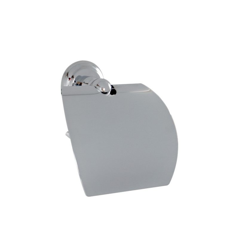 MILAN Chrome Toilet Roll Holder with Cover SP35041