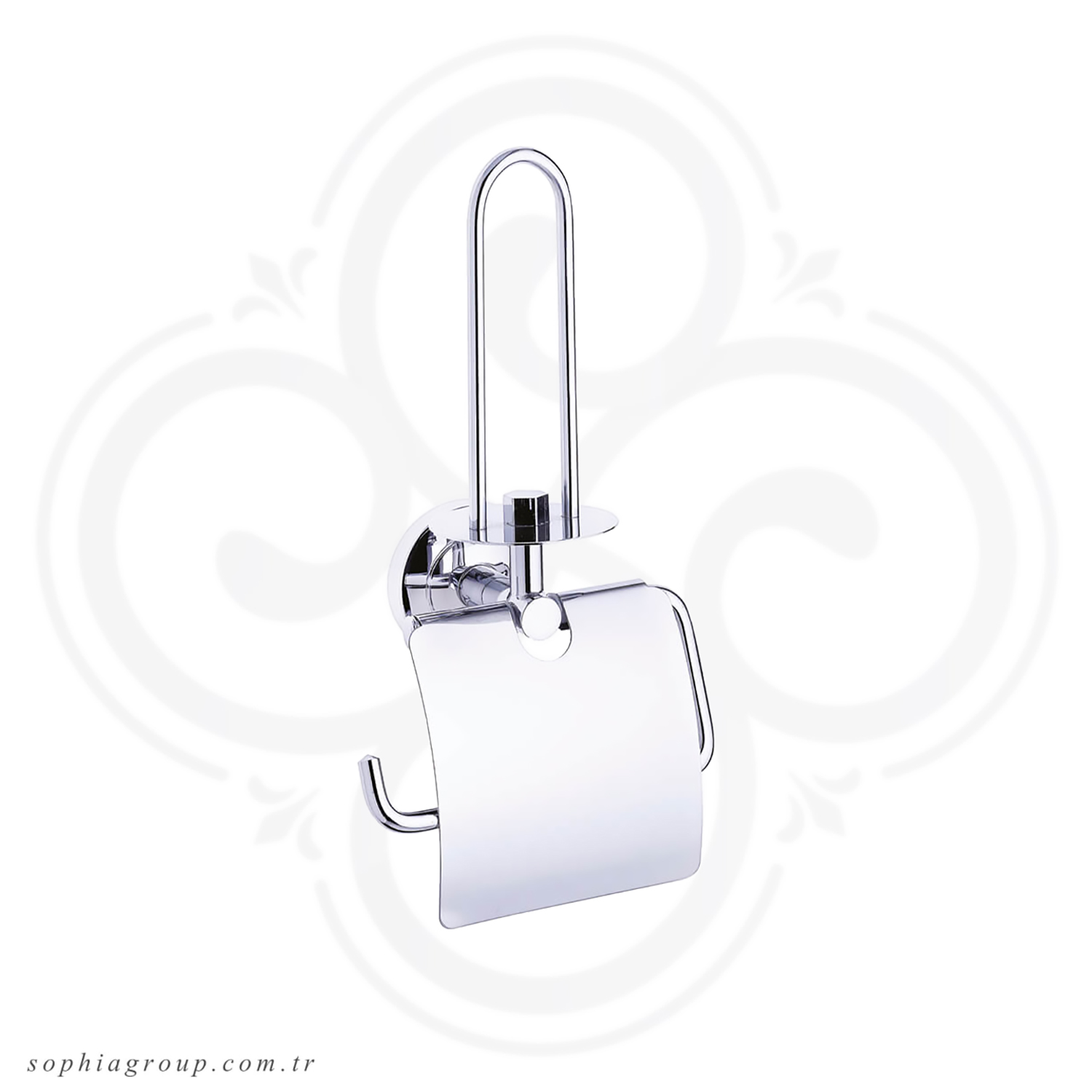 MIRADOR Chrome Toilet Roll Holder with Cover & Spare Paper Holder SP35062