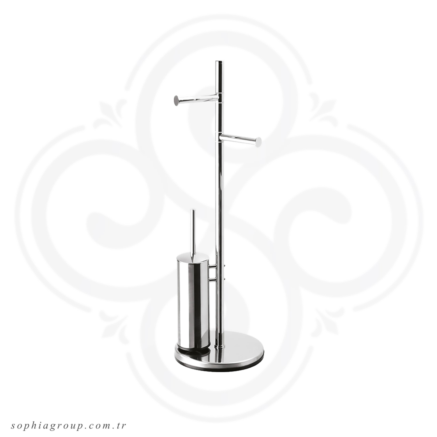 SOFIA Brosse WC à Poser set Chromé Toilet Brush Holder SP35066