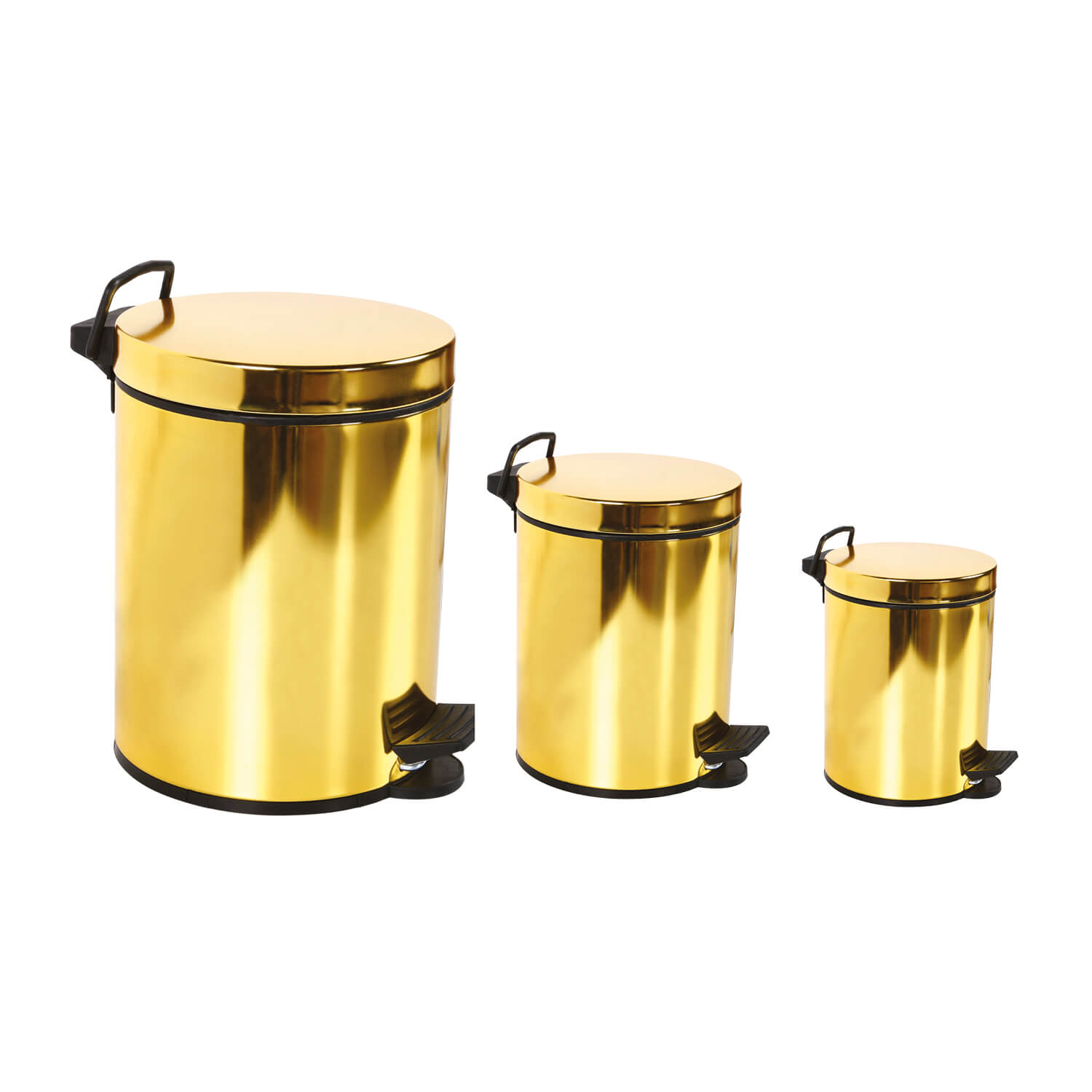 SOFIA Gold Trash Can with Foot Pedal 5 L SP35072