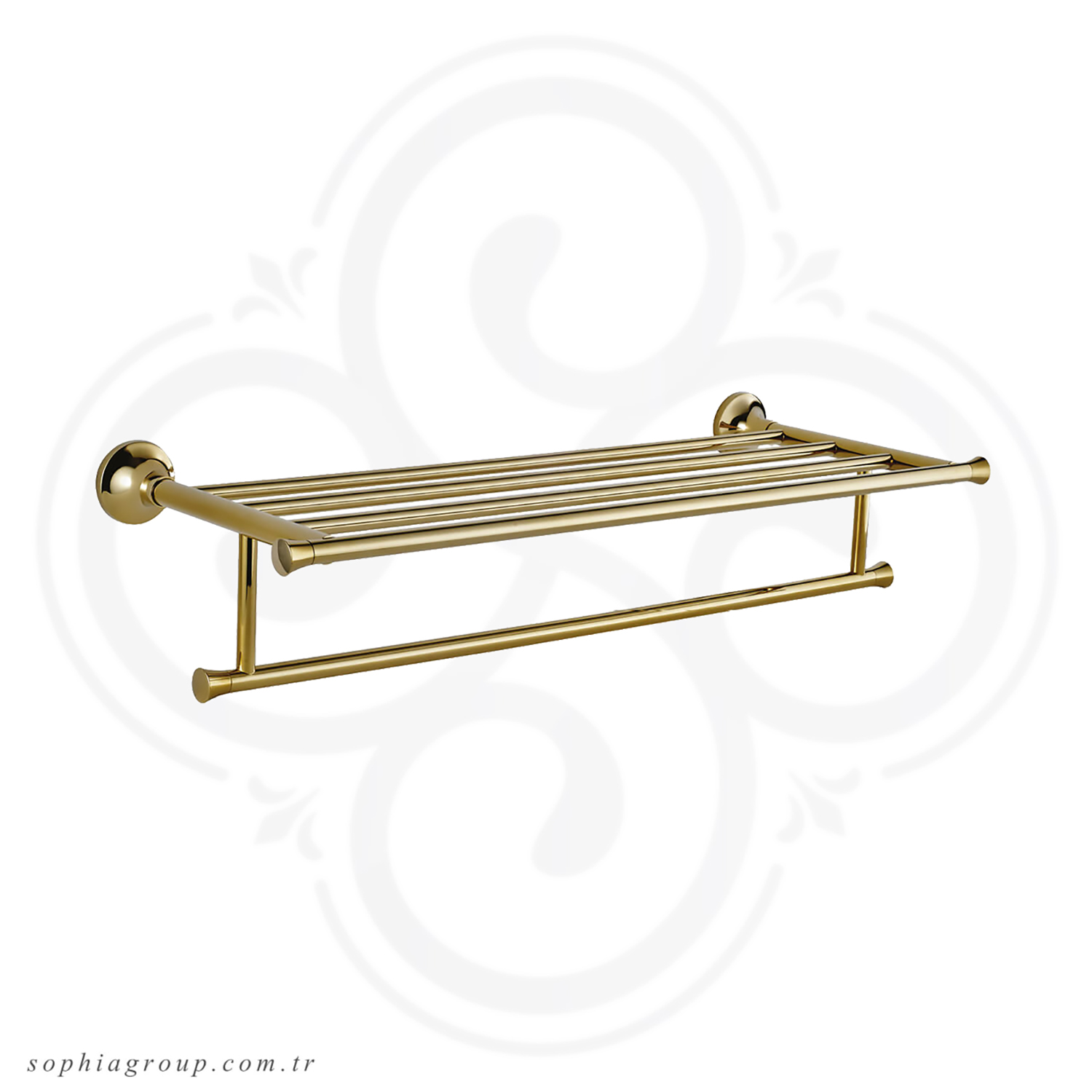 PETRA Gold Wall Mounted Towel Rack with Towel Bar SP35078
