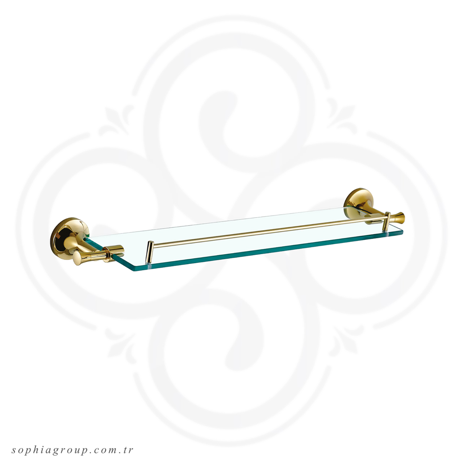 PETRA Bathroom Glass Gold Shlef SP35079 