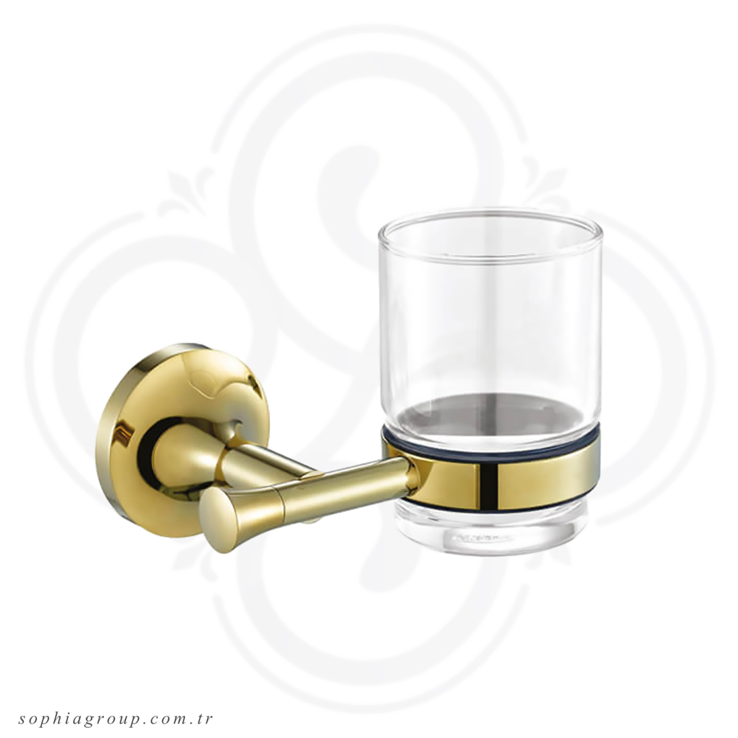 PETRA Gold Wall Mounted Tumbler Holder SP35081