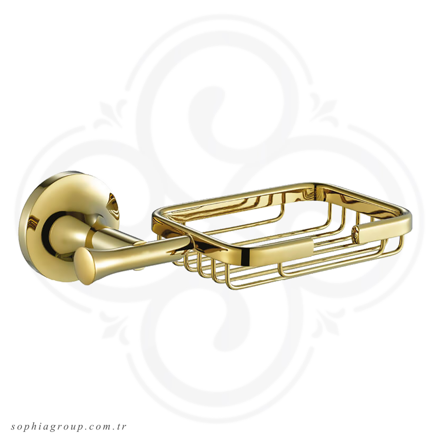 PETRA GOLD Porte Savon mural imple fil Or SP35088