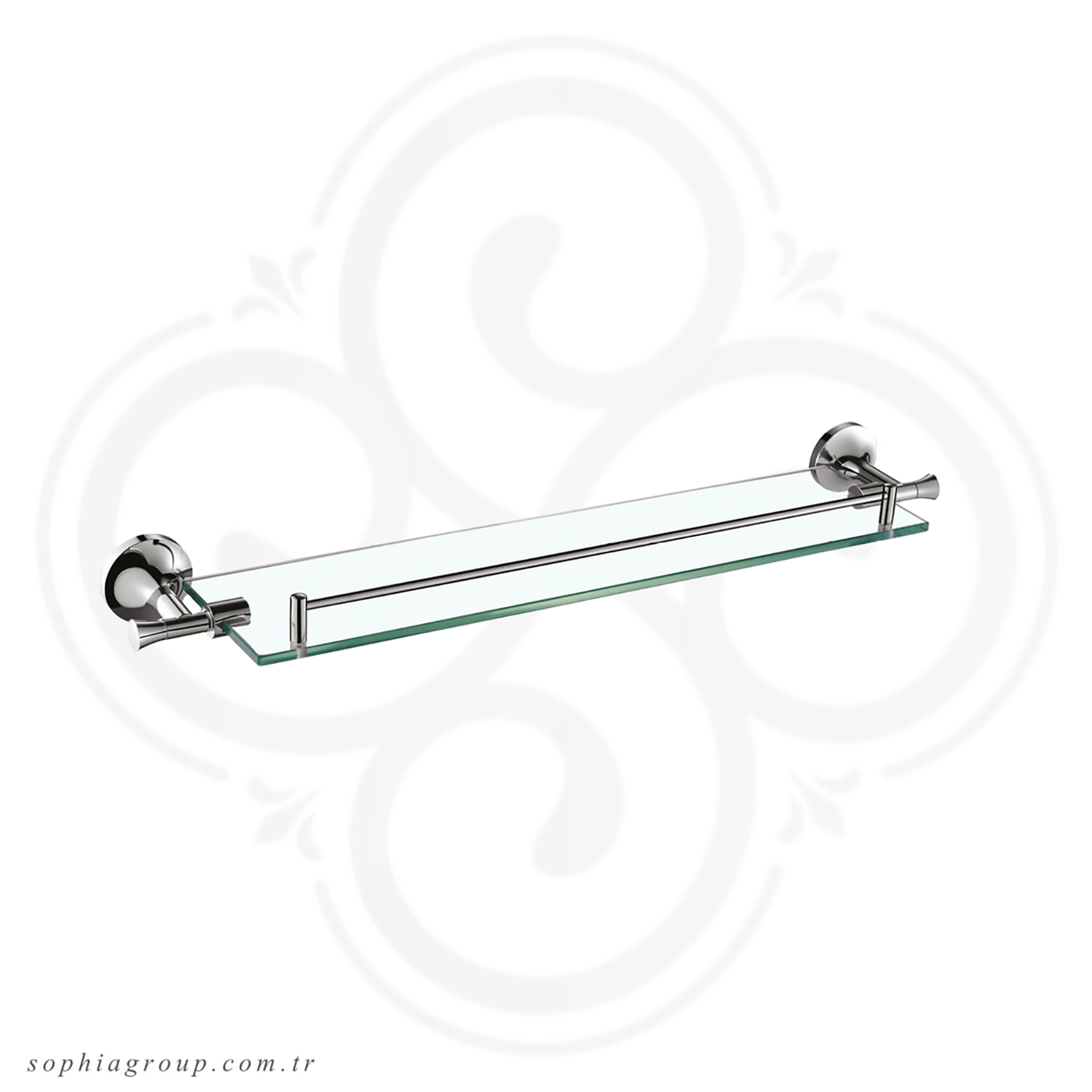 PETRA Chrome Bathroom Glass Shlef SP35090 