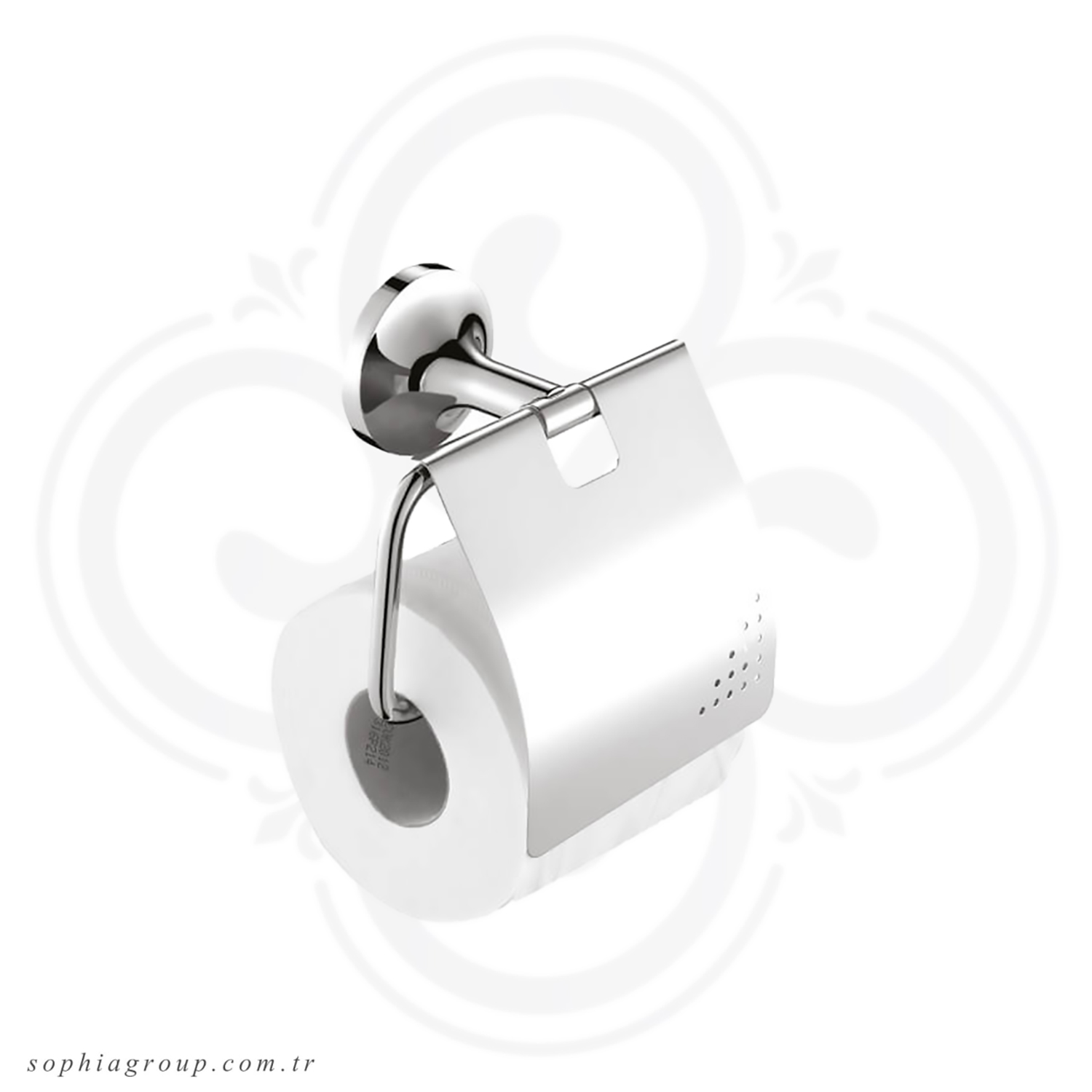 PETRA Porte-papier Toilette avec couvercle Chromé SP35098