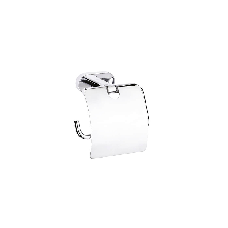 TULIP Chrome Toilet Roll Holder with Cover SP35108
