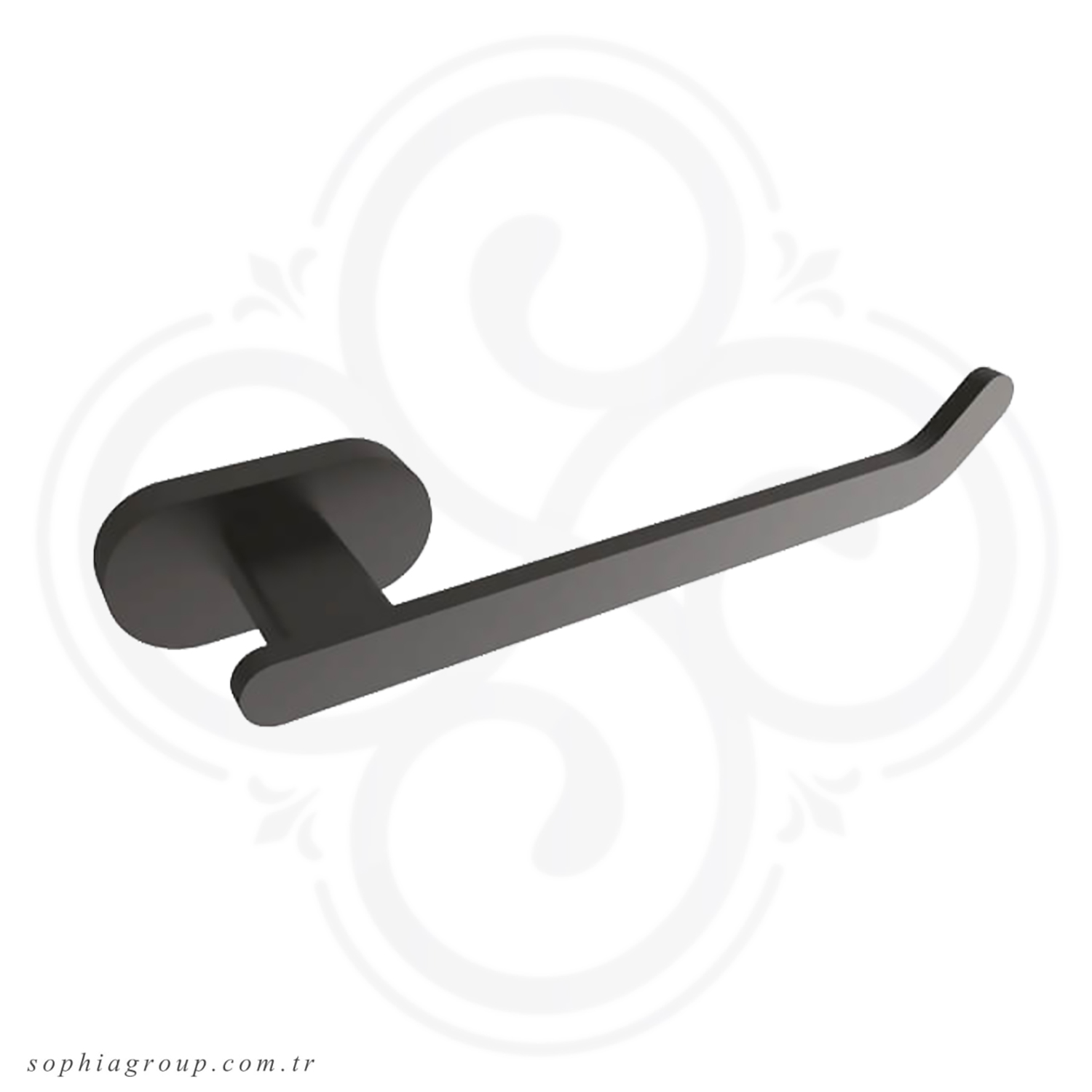 TULIP Black Toilet Roll Bar Holder SP35116