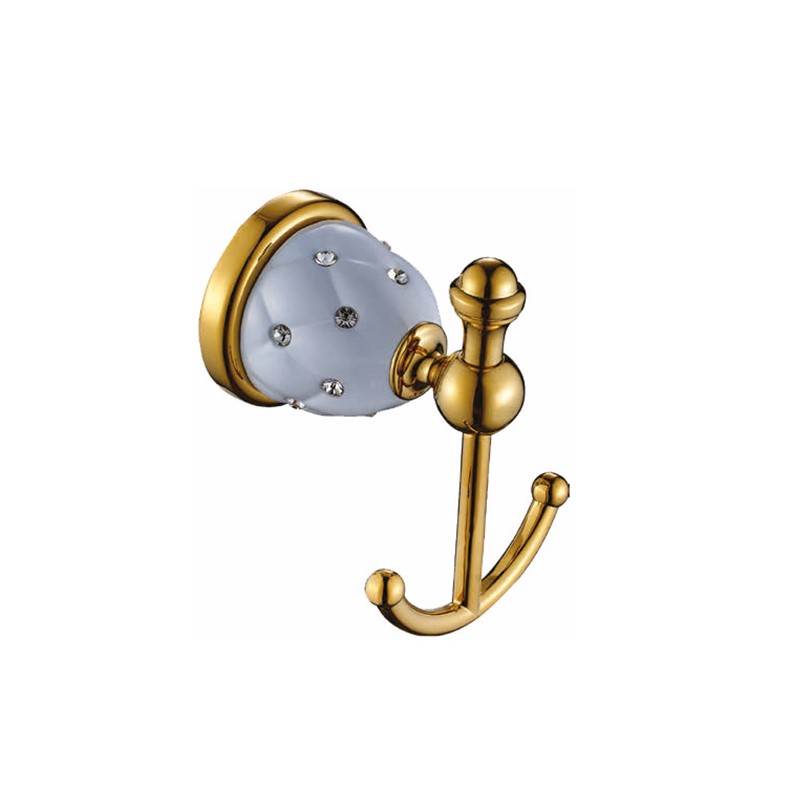 PILAT Gold White Double Robe Hook SP36002