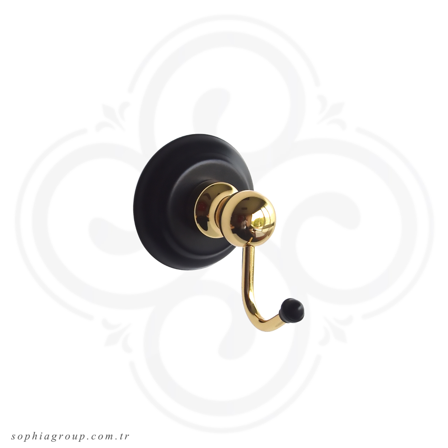 RONDA Antique Black Gold Single Robe Hook SP36010
