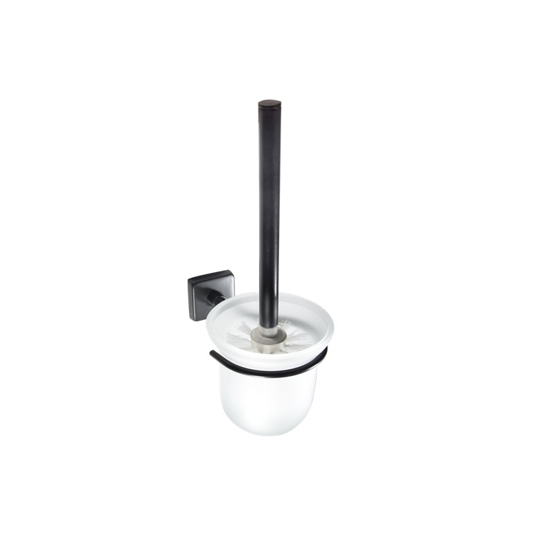 BOSRA Black Wall Mounted Toilet Brush Set SP37002