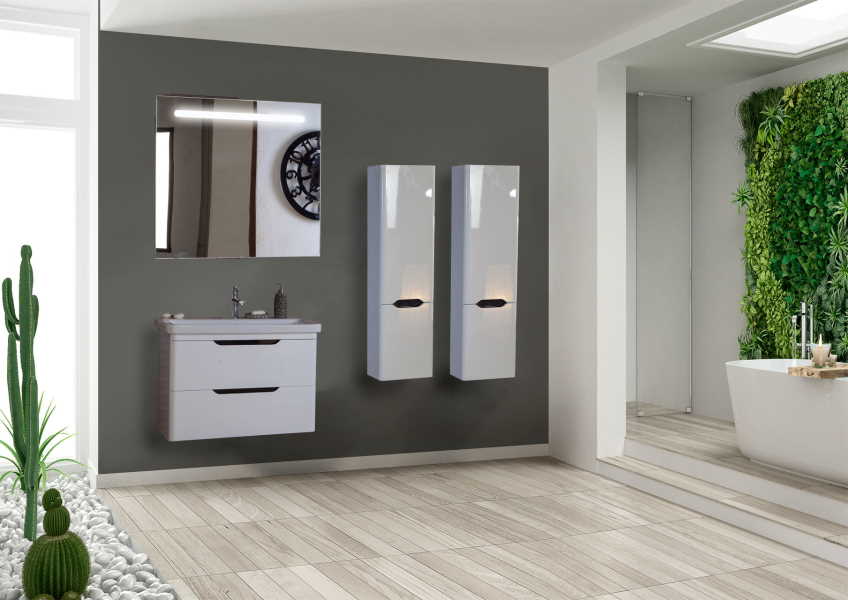 Bathroom Furniture BORSA  Set 80 cm with Double Side Cabinet