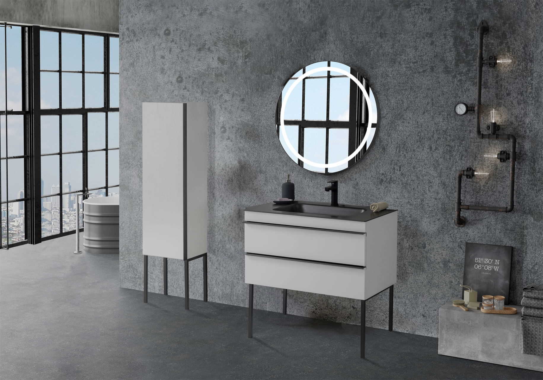 Bathroom Furniture ALDO SET 80 cm SP473