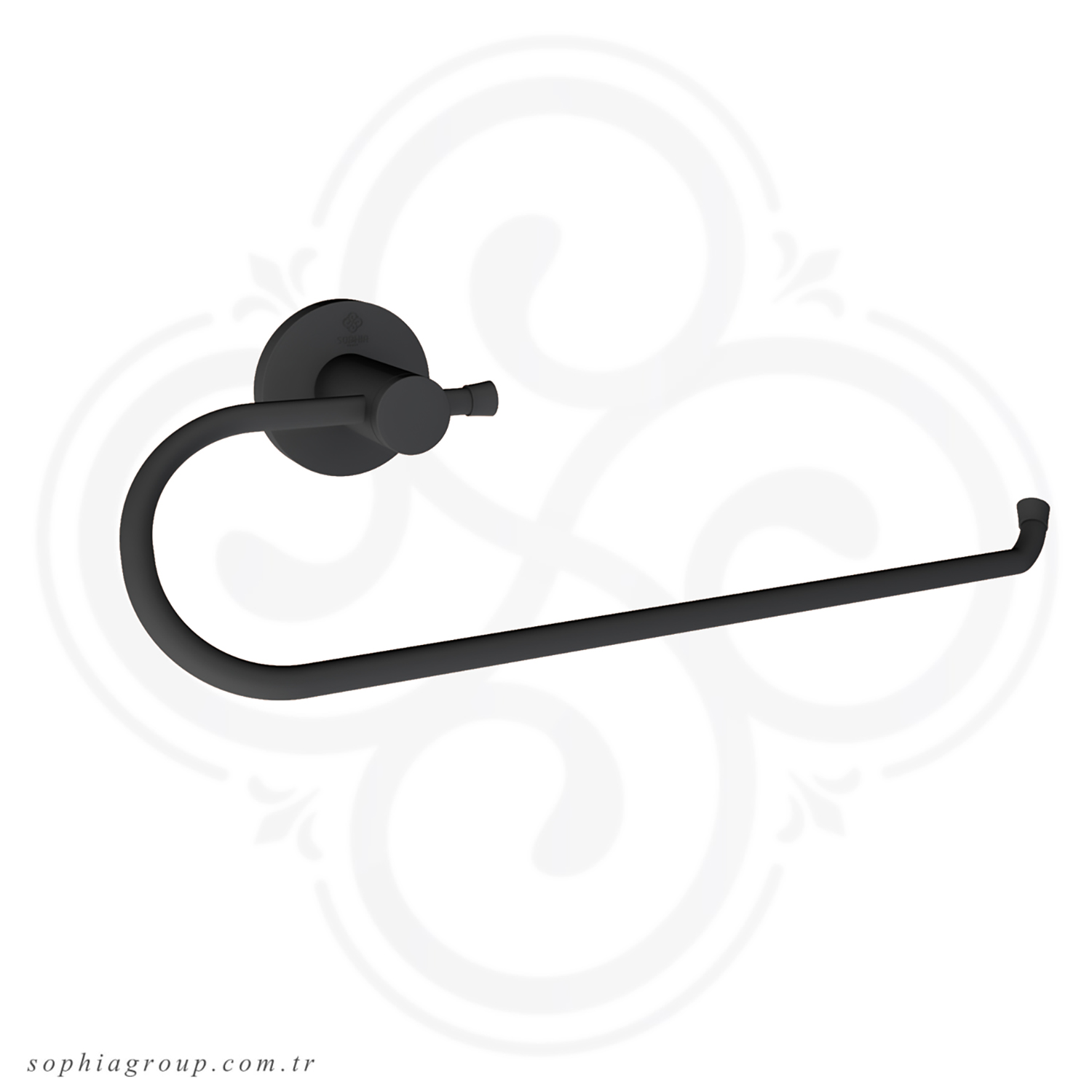 ROYAL Open Towel Ring Matt Black