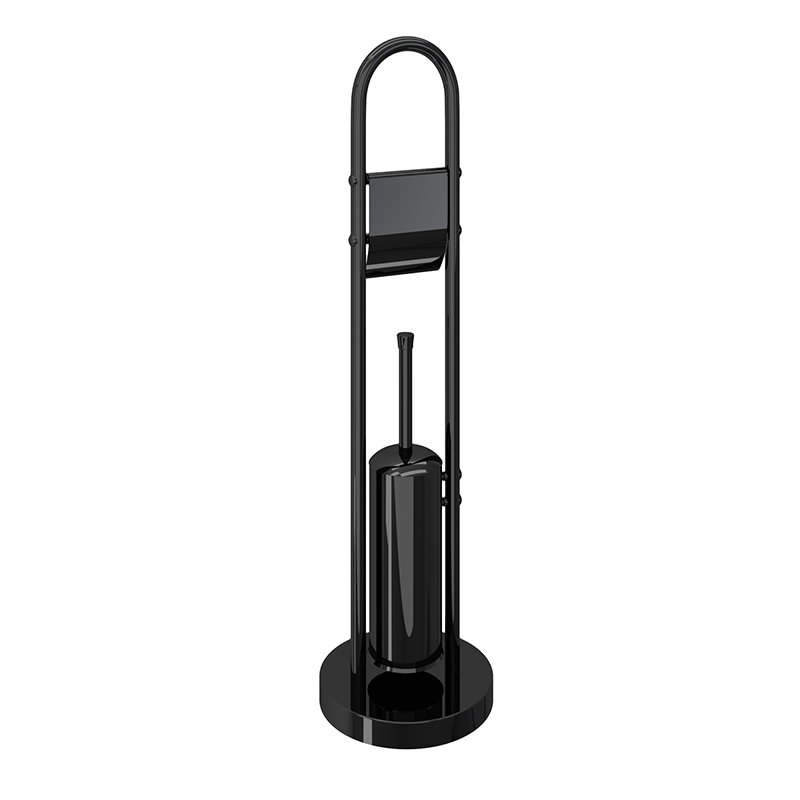 ROYAL Toilet Brush and Toilet Roll Holder Black
