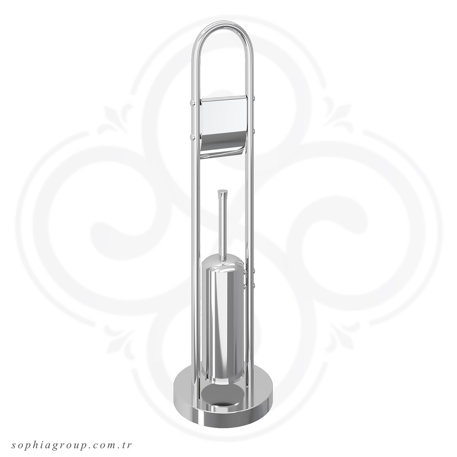 ROYAL Toilet Brush and Toilet Roll Holder Chrome