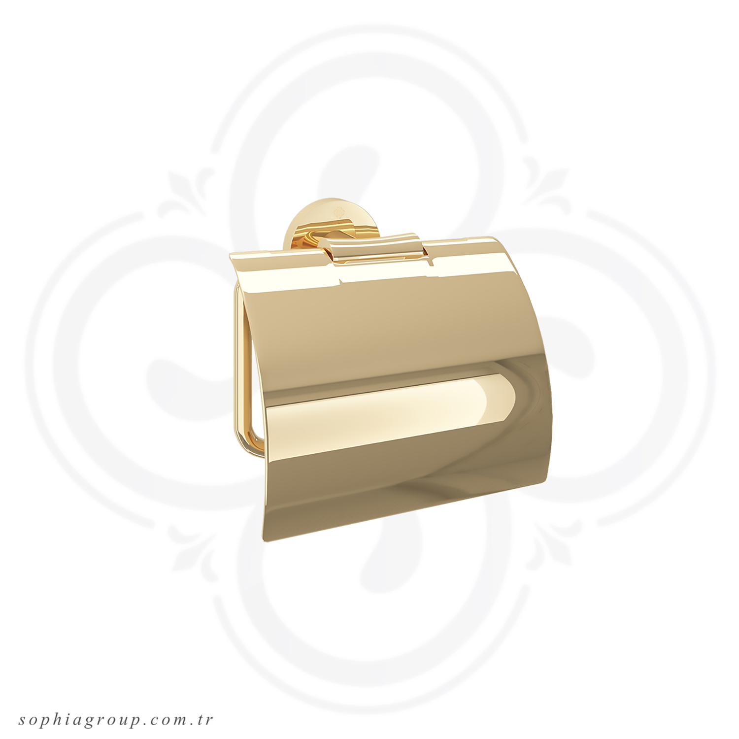 ROYAL Porte-papier Toilette avec couvercle Or SP6340