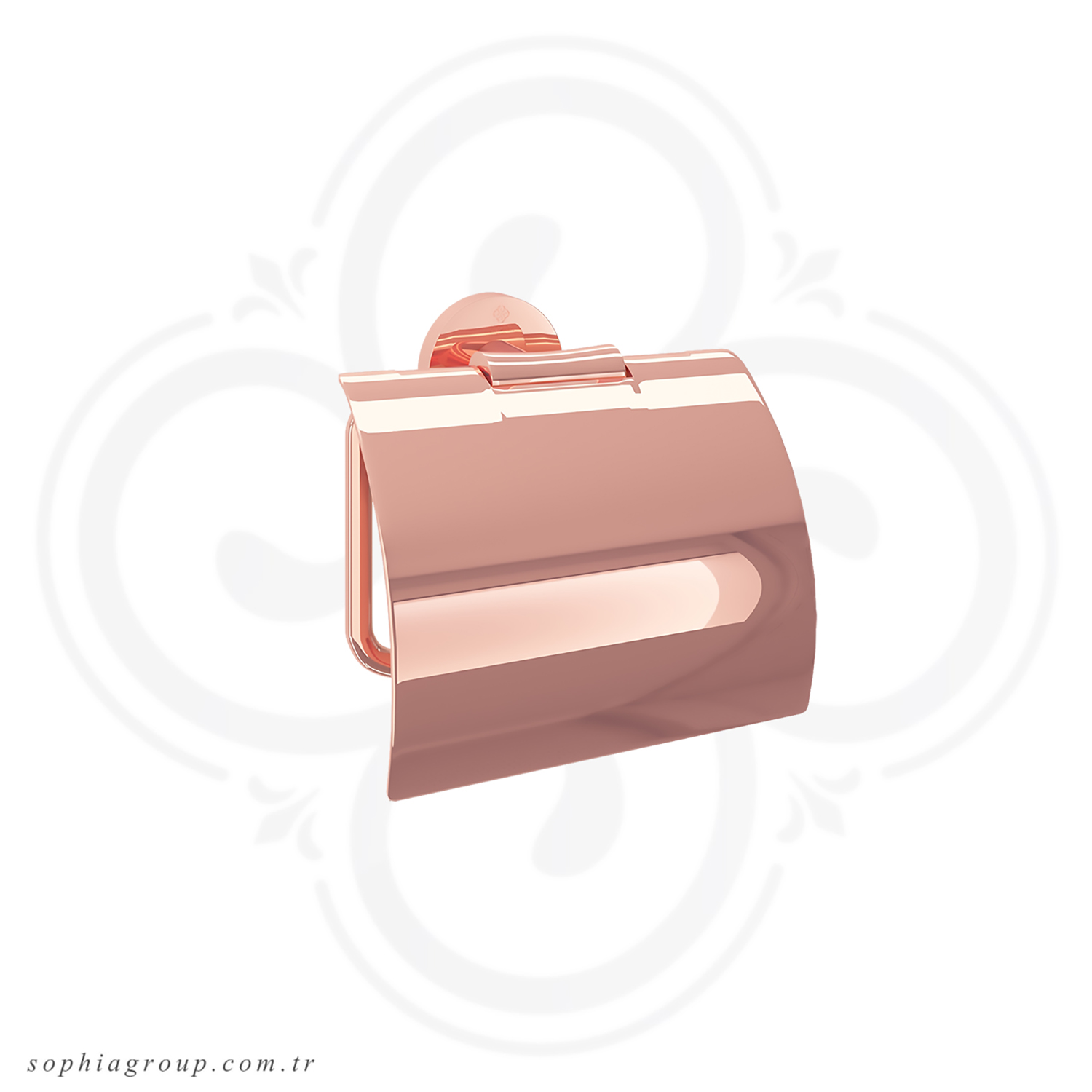 ROYAL Porte-papier Toilette avec couvercle Rose Or SP6341