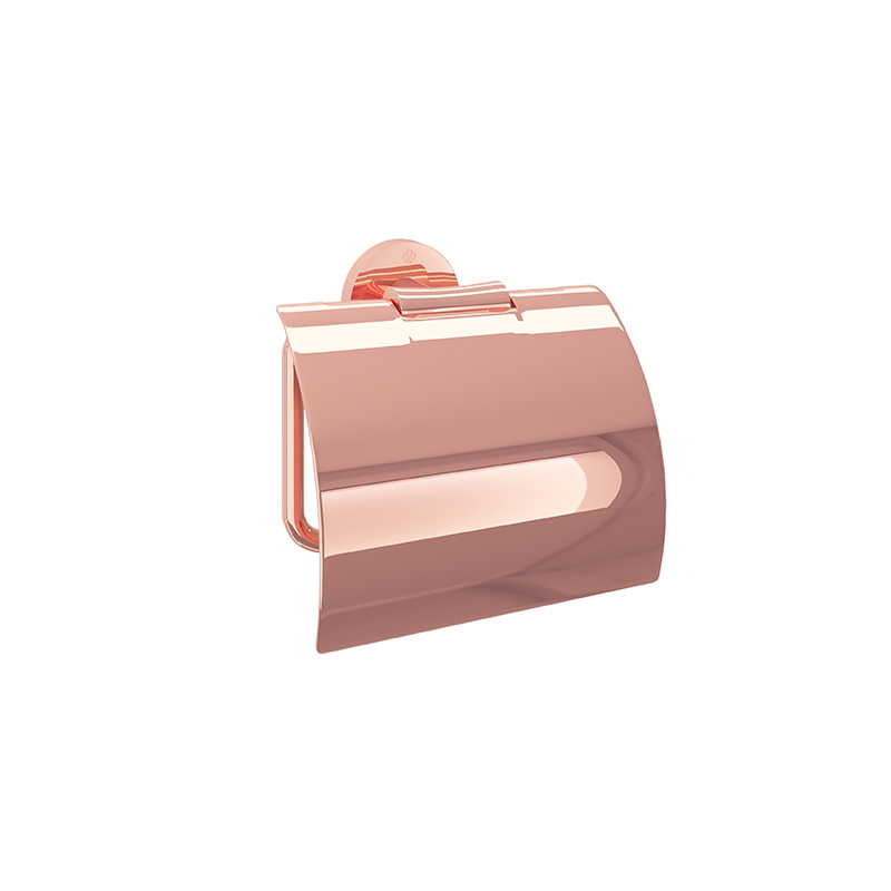 ROYAL Porte-papier Toilette avec couvercle Rose Or SP6341
