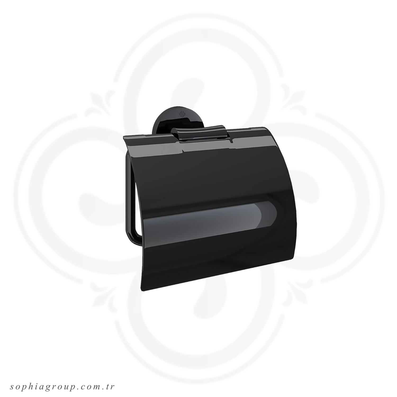 ROYAL Porte-papier Toilette avec couvercle Noir SP6342