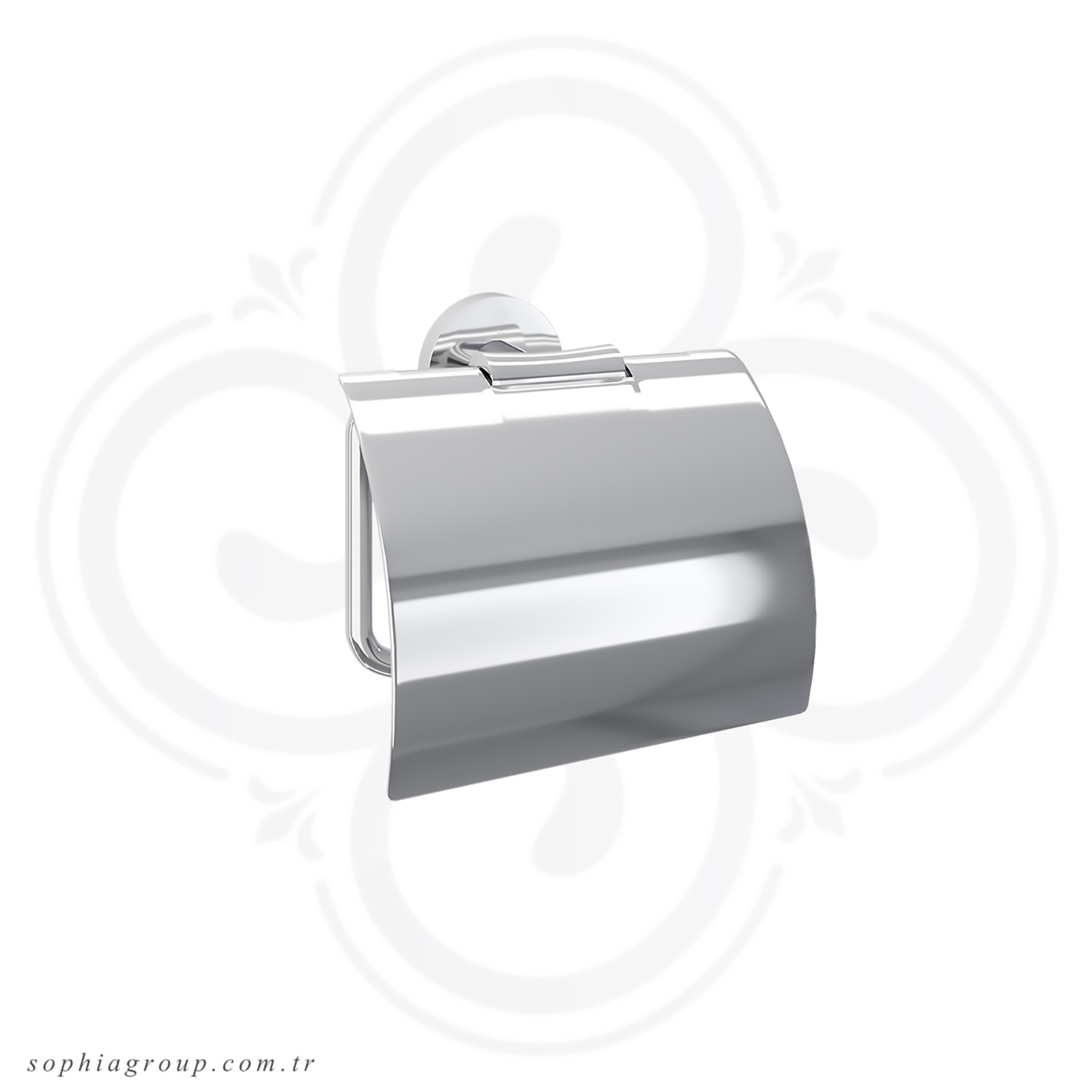 ROYAL Toilet Roll Holder with Cover Chrome