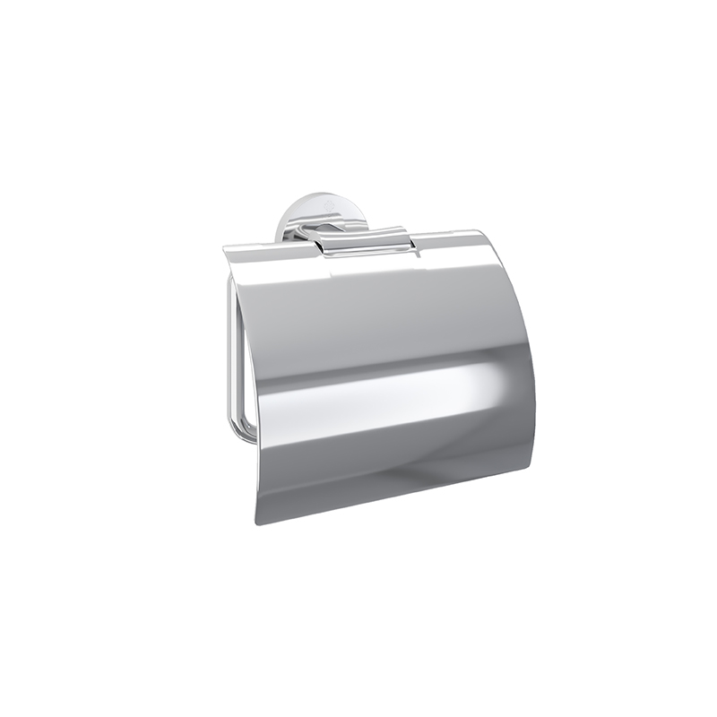 ROYAL Toilet Roll Holder with Cover Chrome