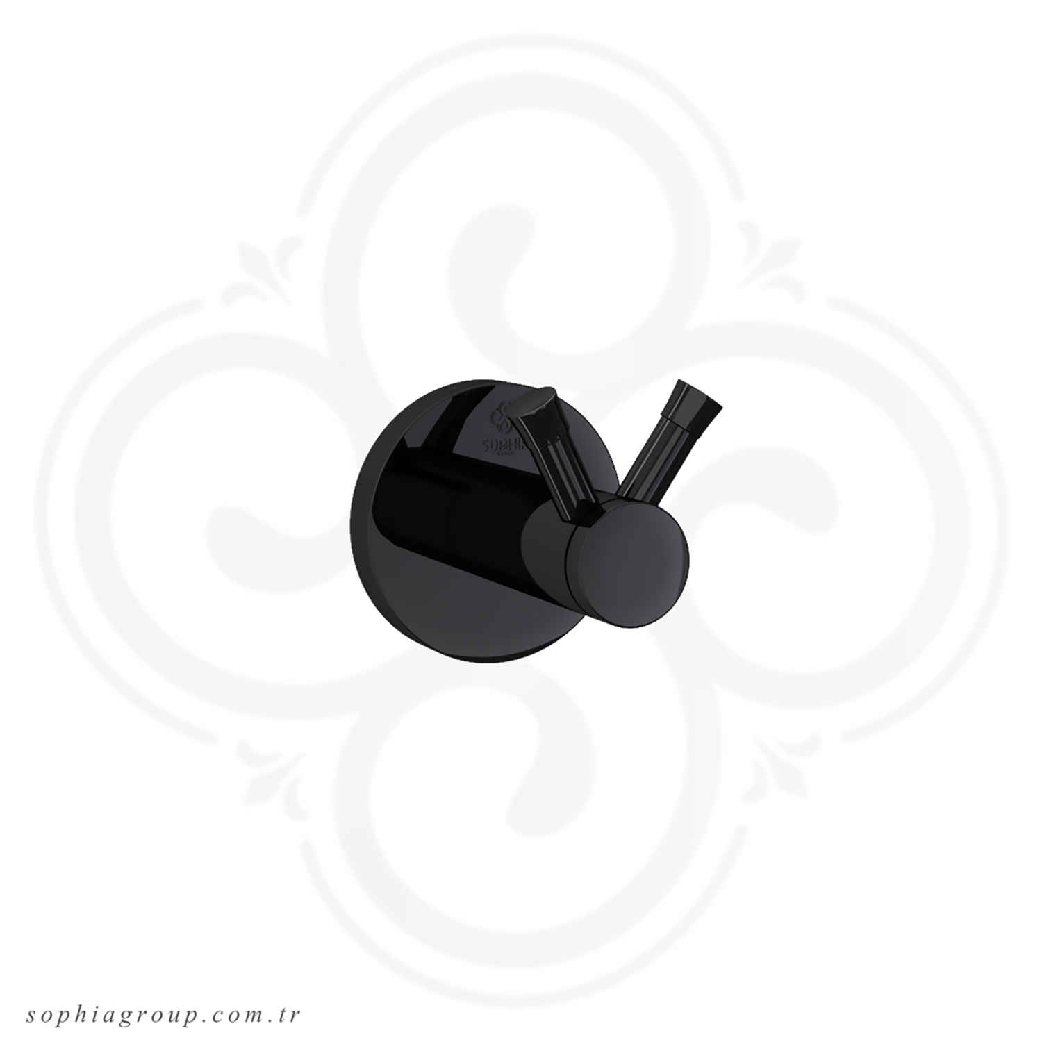 ROYAL Towel Double Robe Hook Black