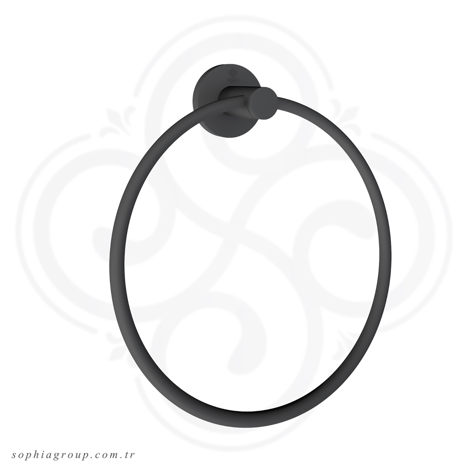 ROYAL Towel Ring Holder Matt Black