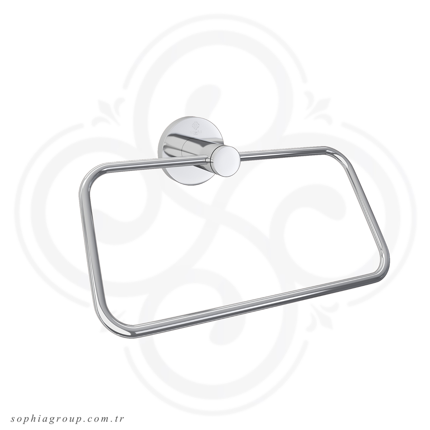 ROYAL Towel Ring Holder Rectangle Chrome