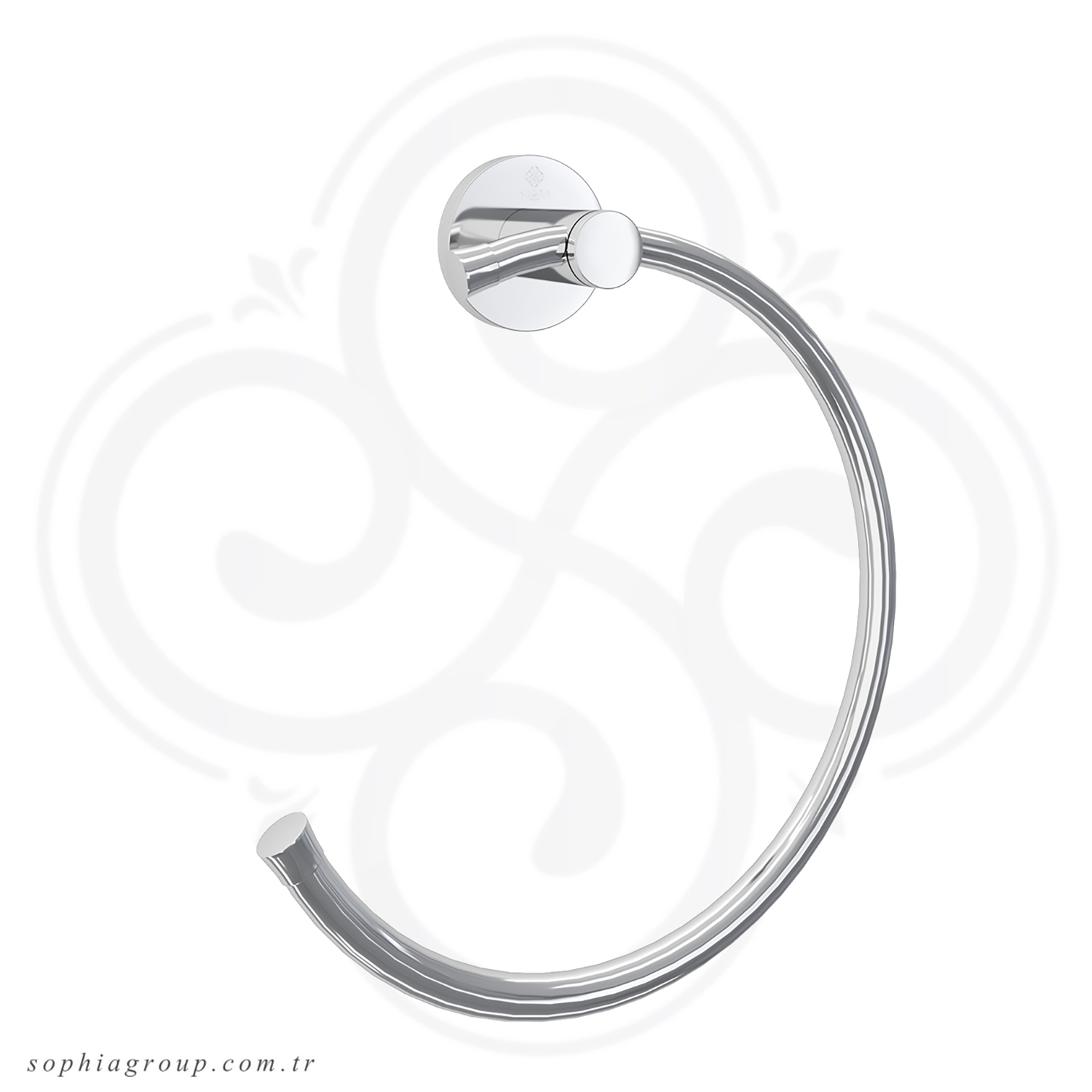 ROYAL Porte-serviette en demi-cercle Porte Chromé SP6364