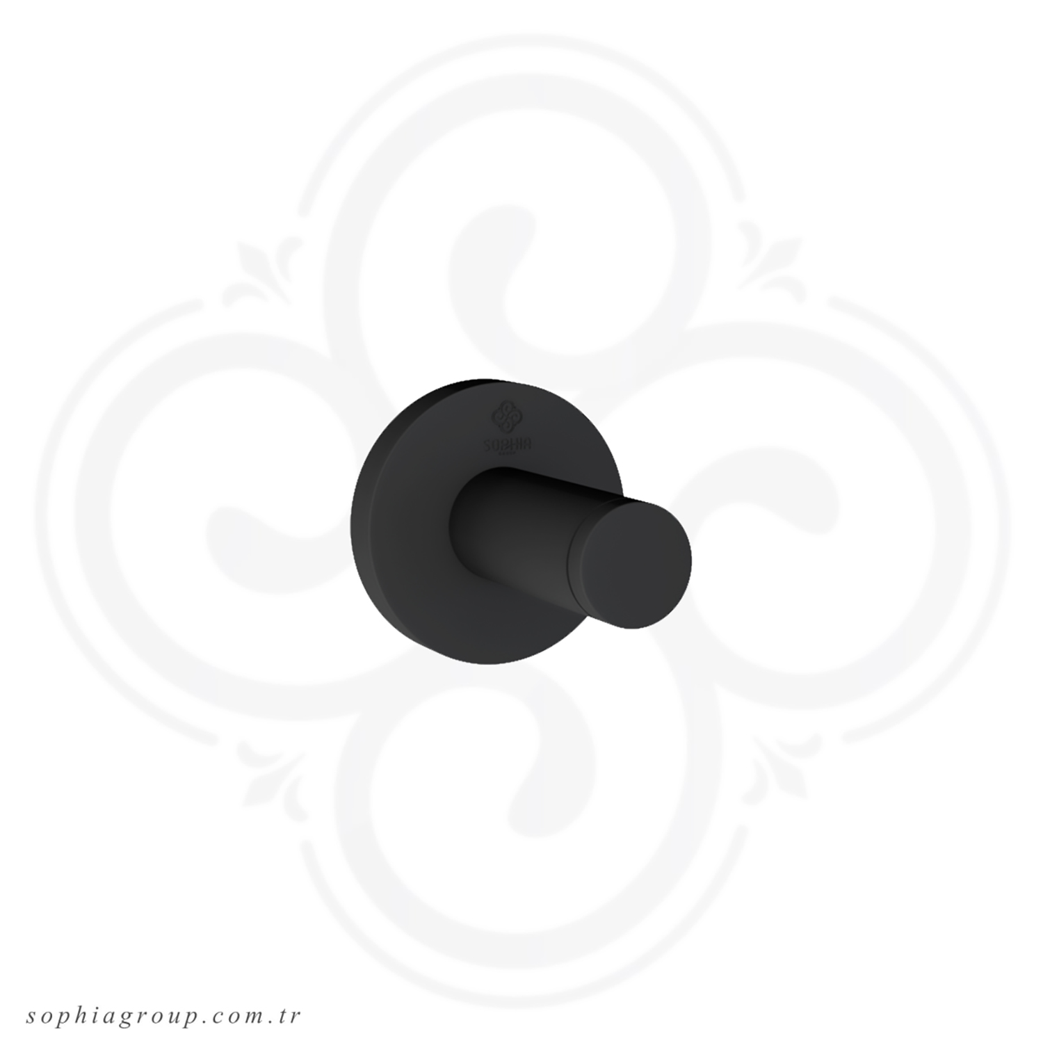 ROYAL Single Robe Hook Matt Black