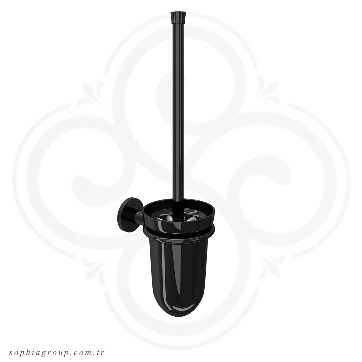 ROYAL Wall Mounted Brush Holder Black