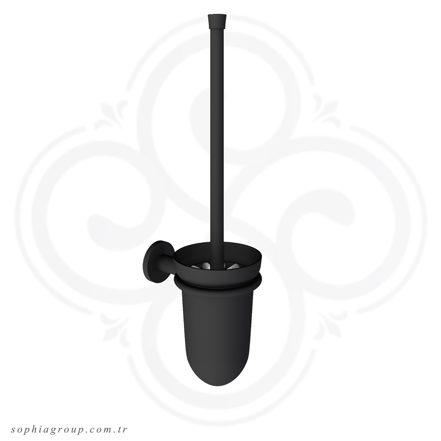 ROYAL Wall Mounted Brush Holder Matt Black