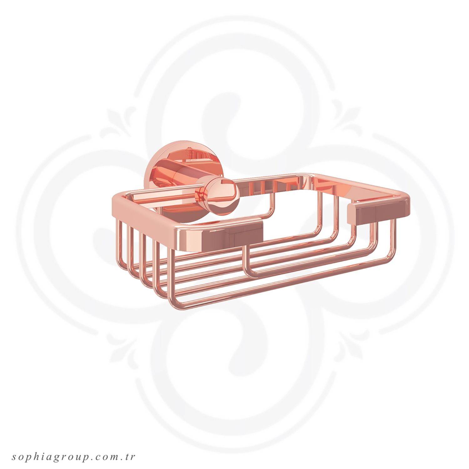 ROYAL Porte Savon mural imple fil Rose Or SP6381